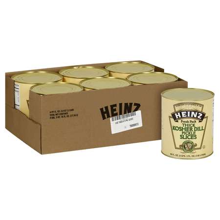 HEINZ Heinz Kosher Dill Thick Slice Crinkle Cut Chip Pickle 99 oz. Can, PK6 10013000632604